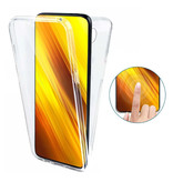 Luxddy Coque Xiaomi Poco X3 NFC Full Body 360° - Coque en silicone TPU transparente + Protecteur d'écran PET