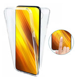 Luxddy Xiaomi Poco X3 NFC Full Body 360° Hülle - Transparente TPU Silikonhülle + PET Displayschutzfolie