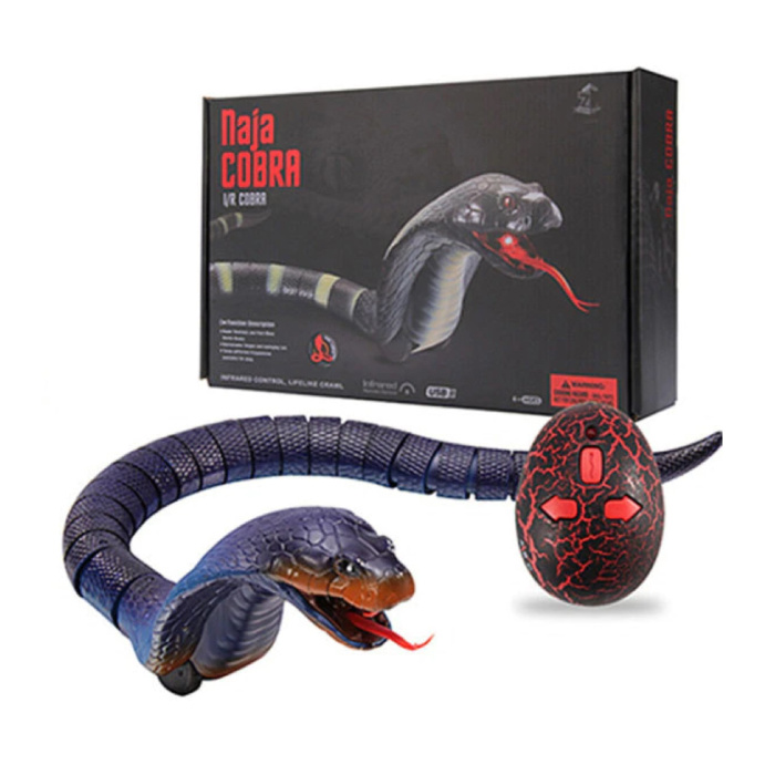 RC Cobra Viper avec Télécommande - Serpent Robot Contrôlable Animal Bleu