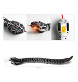 Stuff Certified® RC Cobra Viper avec Télécommande - Serpent Robot Contrôlable Animal Noir & Blanc