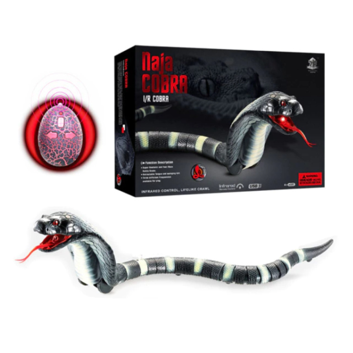 RC Cobra Viper con telecomando - Snake Toy Robot controllabile animale nero