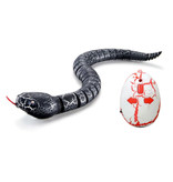 Stuff Certified® RC Cobra Viper con control remoto - Juguete de serpiente Robot controlable Animal Blanco y negro