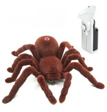 Hapybas RC Tarantula Spider with Remote Control - Toy Controllable Robot Animal Brown