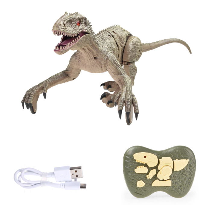 Dinosaurio Velociraptor RC con control remoto - Robot controlable por juguete