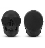 VBESTLIFE Boîte de mini-barre de son sans fil Skull Bluetooth 5.0, noir