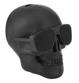 VBESTLIFE Boîte de mini-barre de son sans fil Skull Bluetooth 5.0, noir