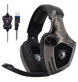 SADES A60 Gaming Headphones 7.1 Virtual Surround Sound - Auriculares acústicos con micrófono