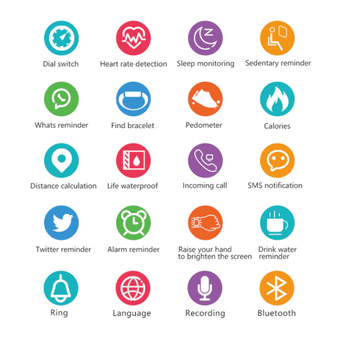 PrettyLittle MT-3 Smartwatch con altoparlante e cardiofrequenzimetro - Fitness Sport Activity Tracker Orologio con cinturino in gel di silice iOS Android Verde