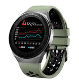 PrettyLittle Montre intelligente MT-3 avec haut-parleur et moniteur de fréquence cardiaque - Montre de suivi d'activité sportive et bracelet en gel de silice iOS Android Vert