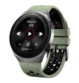 PrettyLittle Montre intelligente MT-3 avec haut-parleur et moniteur de fréquence cardiaque - Montre de suivi d'activité sportive et bracelet en gel de silice iOS Android Vert