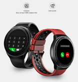 PrettyLittle MT-3 Smartwatch con altavoz y monitor de frecuencia cardíaca - Fitness Sport Activity Tracker Reloj con correa de gel de sílice iOS Android Red