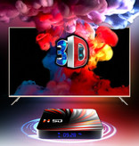 TOPSION H50 TV Box Media Player con teclado RGB inalámbrico - Android 10 - 4K - Kodi - 4GB RAM - 64GB Storage