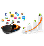 Vontar X3 TV Box Mediaspeler Android 9.0 Kodi met Draadloos RGB Toetsenbord - Bluetooth 4.0 - 8K - 4GB RAM - 32GB Opslagruimte