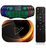 Vontar X3 TV Box Media Player Android 9.0 Kodi avec clavier RGB sans fil - Bluetooth 4.0 - 8K - 4 Go de RAM - 32 Go de stockage