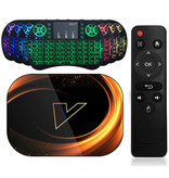 Vontar X3 TV Box Media Player Android 9.0 Kodi with Wireless RGB Keyboard - Bluetooth 4.0 - 8K - 4GB RAM - 128GB Storage