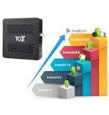 Vontar TOX1 TV Box Media Player Android 9.0 Kodi mit kabelloser RGB-Tastatur - Bluetooth 4.2 - 4K - 4GB RAM - 32GB Speicher