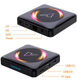 Vontar Lettore multimediale Z5 TV Box Android 10.0 Kodi con tastiera RGB wireless - 4K - 4 GB di RAM - 32 GB di spazio di archiviazione