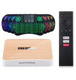 Mecool KM6 TV Box Media Player Android 10.0 Kodi mit kabelloser RGB-Tastatur - Bluetooth 5.0 - 4K HDR - 4GB RAM - 32GB Speicher