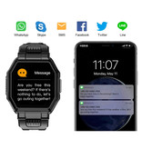 PrettyLittle Smartwatch S9 z magnetycznym kablem ładującym - Fitness Sport Activity Tracker Zegarek z żelem krzemionkowym iOS Android Czarny