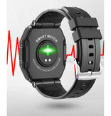 PrettyLittle Reloj inteligente S9 con cable de carga magnético - Fitness Sport Activity Tracker Reloj con correa de gel de sílice iOS Android Negro