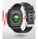 PrettyLittle Smartwatch S9 z magnetycznym kablem ładującym - Fitness Sport Activity Tracker Zegarek z żelem krzemionkowym iOS Android Czarny