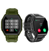 PrettyLittle Montre intelligente S9 avec câble de charge magnétique - Montre de suivi d'activité sportive et de fitness avec bracelet en gel de silice iOS Android Vert