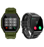 PrettyLittle S9 Smartwatch mit magnetischem Ladekabel - Fitness Sport Activity Tracker Silica Gel Strap Watch iOS Android Grün