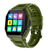 PrettyLittle Montre intelligente S9 avec câble de charge magnétique - Montre de suivi d'activité sportive et de fitness avec bracelet en gel de silice iOS Android Vert