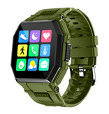 PrettyLittle Smartwatch S9 z magnetycznym kablem ładującym - Fitness Sport Activity Tracker Zegarek z żelem krzemionkowym iOS Android Green