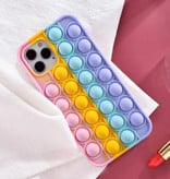 EOENKK Custodia Pop It per Xiaomi Poco M3 - Custodia in silicone per giocattoli a bolle Cover antistress Arcobaleno
