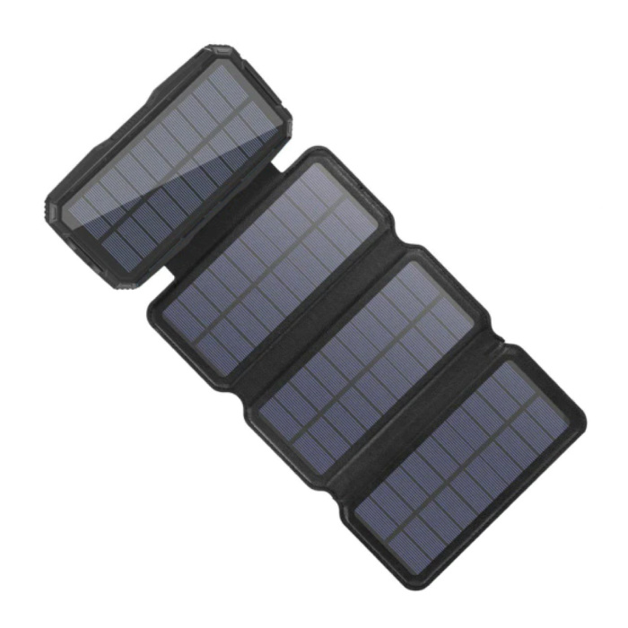 26800mAh Portable Solar Power Bank 4 Paneles solares - Cargador de batería de energía solar flexible 7.5W Sun Black