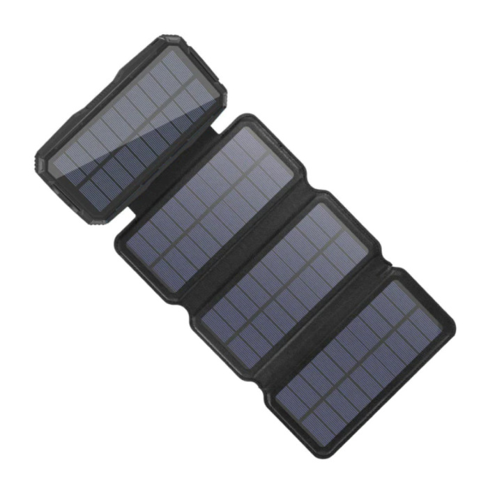 26800mAh Portable Solar Power Bank 4 pannelli solari - Caricabatteria flessibile a energia solare 7.5W Sun Black