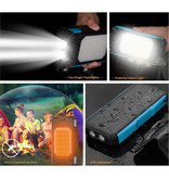 LEIK 26800mAh Portable Solar Power Bank 4 pannelli solari - Caricabatteria flessibile a energia solare 7.5W Sun Blue