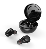 Fitow Auriculares inalámbricos - Auriculares con control táctil con cancelación de ruido TWS 9D Auriculares Bluetooth 5.0 Auriculares Auriculares Negro