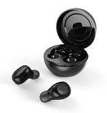 Fitow Bezprzewodowe słuchawki - słuchawki douszne z redukcją szumów Słuchawki douszne TWS 9D Bluetooth 5.0 Słuchawki douszne Czarne