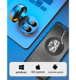 Fitow Draadloze Oortjes - Ruisonderdrukking Touch Control Oordopjes TWS 9D Bluetooth 5.0 Earphones Earbuds Oortelefoon Wit