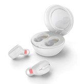 Fitow Auriculares inalámbricos - Auriculares con control táctil con cancelación de ruido TWS 9D Auriculares Bluetooth 5.0 Auriculares Auriculares Blanco