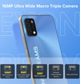 UMIDIGI A11 Smartphone Mist Blue - SIM desbloqueada gratis - 4GB RAM - 128 GB de almacenamiento - Cámara triple de 16MP - Batería de 5150mAh - Perfecto - Garantía de 3 años