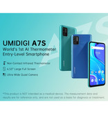 UMIDIGI A7S Smartphone Peacock Green - Odblokowany bez karty SIM - 2 GB RAM - Pamięć 32 GB - Potrójny aparat 13 MP - Bateria 4150 mAh - Nowy stan - 3-letnia gwarancja