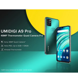 UMIDIGI A9S Pro Smartphone Forest Green - Odblokowany bez karty SIM - 4 GB RAM - Pamięć 64 GB - Poczwórna kamera 32 MP - Bateria 4150 mAh - Nowy stan - 3-letnia gwarancja