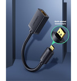 UGREEN Cavo adattatore convertitore da mini HDMI a HDMI a 19 pin - 4K 60Hz ad alta velocità 22 cm nero