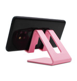 WSSHE Universele Telefoonhouder Bureau Standaard - Opening voor Oplader - Videobellen Smartphone Holder Desk Stand Roze