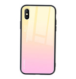 Stuff Certified® Xiaomi Redmi Note 9 Pro Max Gradient Case - TPU und 9H Glas - Stoßfestes glänzendes Case Cover Cas Yellow