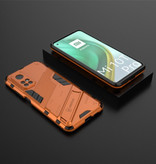 BIBERCAS Coque Xiaomi Mi 10T Pro avec béquille - Housse de protection antichoc avec mise au point automatique TPU Orange