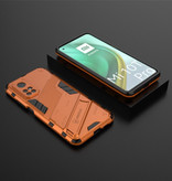 BIBERCAS Custodia Xiaomi Mi 10T Pro con cavalletto - Custodia protettiva per armatura antiurto con messa a fuoco automatica TPU arancione