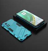 BIBERCAS Xiaomi Mi 10T Pro Hoesje met Kickstand - Auto Focus Shockproof Armor Case Cover TPU Blauw