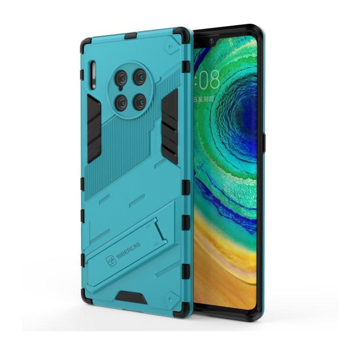 Custodia Xiaomi Mi 10 Lite con cavalletto - Custodia antiurto per armatura TPU blu