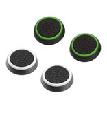 Caysolle 4 poignées de pouce pour manette PS3/PS4/Xbox 360/Xbox One - Capuchons de contrôleur antidérapants - Vert et blanc