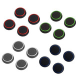 Caysolle 4 Thumb Stick Grips for PS3/PS4/Xbox 360/Xbox One Joystick - Non-Slip Controller Caps - Green and White