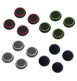 Caysolle 4 Thumb Stick Grips für PS3/PS4/Xbox 360/Xbox One Joystick - Rutschfeste Controllerkappen - Grün und Rot